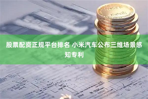 股票配资正规平台排名 小米汽车公布三维场景感知专利