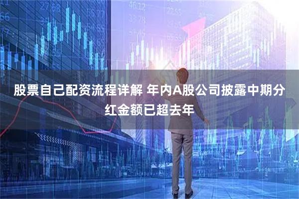 股票自己配资流程详解 年内A股公司披露中期分红金额已超去年